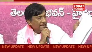 Ex-MP B. Vinod Kumar addressingthe media at Telangana Bhavan.#todaytelangana