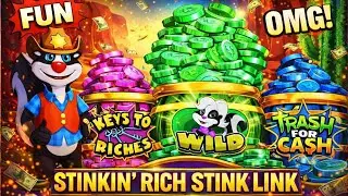 NEW Stinkin' Rich Stink Link Slot was giving us Bonuses!