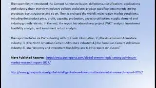 Global Cement Admixture Market Research Report 2017
