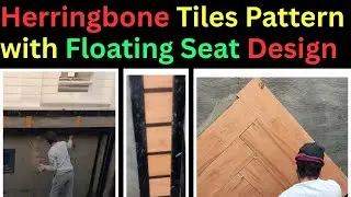 Herringbone Tile Pattern with Floating Seat Design | Materials, Mistakes & Site Challenges Explained