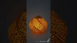 3D paper lantern svg template with mandala ornament (made with Cricut)