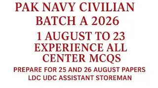 Pak Navy Civilian Test 2025 | 200 Solved MCQs for UDC LDC Assistant Storeman DEO