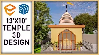 TEMPLE 3D DESIGN | SMALL TEMPLE DESIGN | MANDIR DESIGN | SKETCHUP | ENSCAPE | TIMELAPSE | TUTORIAL