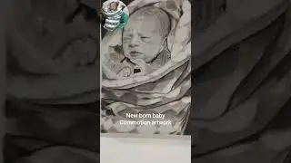 ##new born baby artwork# with charcoal# by artist yogesh Kumar Prajapati#