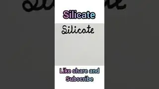 Silicate #rcfychemistry #silicate #silicateformula #rcfy #youtubeshorts #shorts #chemistry