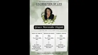 A Night of Tribute in Honour of Mrs  Grace Morenike Olajide (1960&ndash;2025)