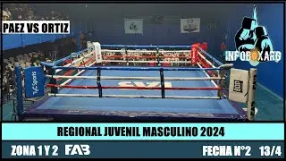 GUSTAVO PAEZ VS GABRIEL ORTIZ, CATEGORIA 52KG, REGIONAL JUVENIL MASCULINO FAB, FECHA 2.