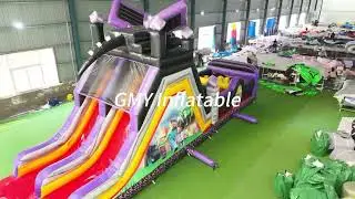 High Quality Inflatable Bounce Castle Inflatable Slide Dragon Obstacle Course GMY Inflatables