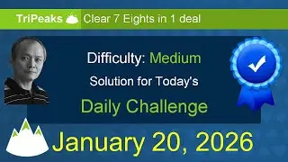 Microsoft Solitaire Collection: TriPeaks - Medium - January 20, 2026
