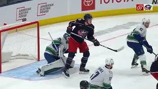 Dmitri Voronkov's powerplay goal vs Canucks (15 jan 2024)