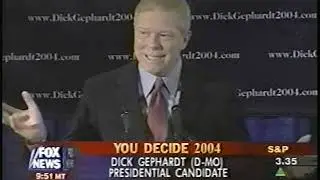 April 23, 2003 - Presidential Candidate Dick Gephardt Talks Universal Health Care