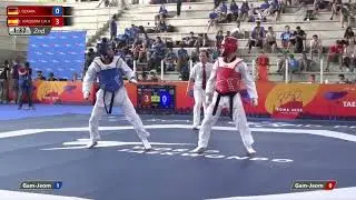121 M-68kg R-16 OZKAYA Imran GER 🔵 vs 🔴 JORQUERA CALA Joan ESP I Rome 2022 World Taekwondo GP