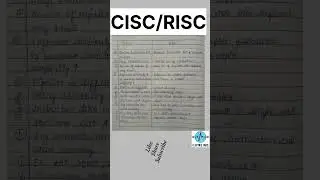 Difference between CISC & RISC #shorts #microcontroller #btech#electrical#notes #importantquestions