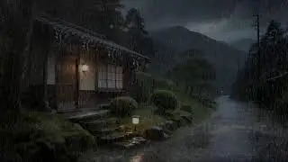 Ease the Soul Rain Sounds Falling on Rustic Roof for Deep Sleep and Focus