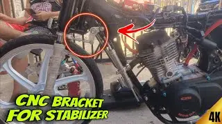 Installing Cnc Bracket Holder for Steering Damper Stabilizer for Pantra (TMX CG RUSI SKYGO etc.)