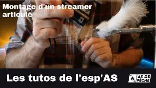 Montage d’un streamer articulé en lapin crosscut et marabou.