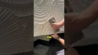 Satisfying Wall Plaster Art Design Using Notched Trowel | Unique Texture Technique Tutorial 2025