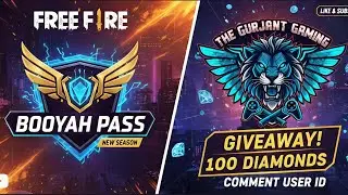 Booyah Pass Giveaway 100 Diamond Comment User ID [The Gurjant gaming] 
