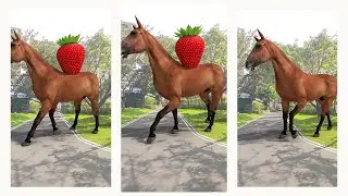 Carrying a big strawberry🍓#UnzipAnimation#c4danimation#SpecialEffects