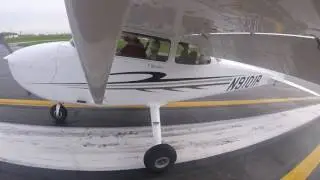 Wet runway landing 29 at KHPN