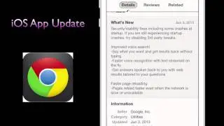 iOS Google Chrome 27.0.1453.10 - UPDATE