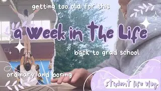 📚 BACK TO GRAD SCHOOL 📣 studying, cheer, office jobs, future pans 💌 a vlog