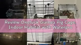 Review Oneluck Guinea Pig Cage, Indoor Habitat with Waterproof Plastic Bottom,Playpen for Small Pet