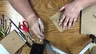 Cardboard relief print