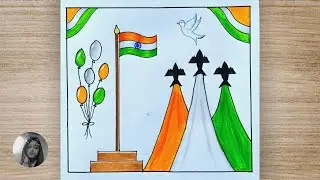 रिपब्लिक डे ड्रॉइंग 😍 | 26 January ki Drawing | Easy Drawing Republic Day | Republic Day 2026 Chitra