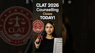 CLAT Counselling Closes Today! 🚨#clatcounselling