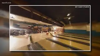 Drone video of Bryant Lake Bowl in Minneapolis