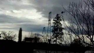 Helicopter pulling wire through power line towers - Part 2