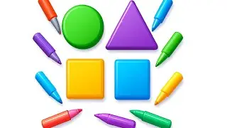 Learn Shapes and Colors with Fun Markers | Kids Drawing & Learning