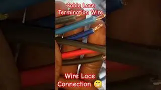 Cable Lace Termination 😄 #shorts #electrical #mcb #electric #wiring