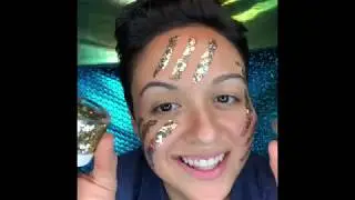 How to Apply Glitter Gel for Your Gold Glitter Tiger Look!