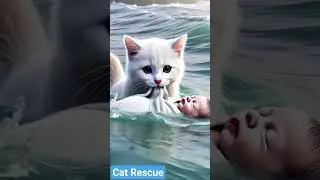 @RabbitsCutes1 #cat rescue#cute #funny #animals #animation #ai #ai #cartoon #rabbit #cat #youtob