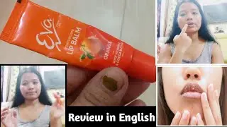 Eva Fresh Lip Balm Review in English | Affordable Lip Balm for Dry Lips | Orange Flavor Lip Balm