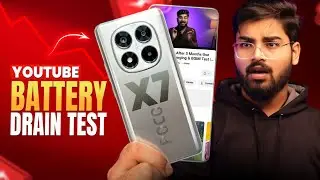 POCO X7 5G Battery Drain Test 🔋 YouTube Video Playback 100% to 0% | Real Usage Test! 📱