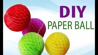 Как сделать новогодний шар  из цветной бумаги  #DIYpapercraft