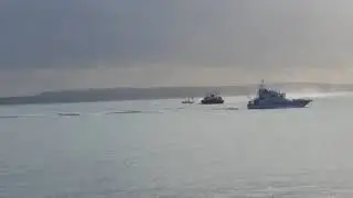 Griffon 12000TD Hovercraft Arriving at Southsea, Portsmouth