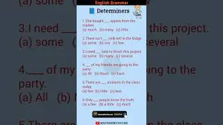 Determiners in English Grammar | English Grammar Practice #shorts #mastermindsuccess #english