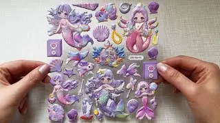 [paper diy] Super Cute Mermaids 🧜&zwj;♀️ Dress Up Stickers/ ASMR 