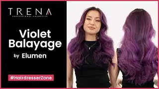 Violet hair coloring | Violet balayage by Elumen | Violet hair by Trena x Arno Gill ✂
