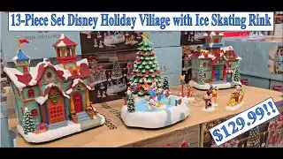 Disney Holiday Village With Ice Skating Rink - 13 Piece Set Costco! 🎄🎅🏰✨