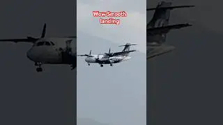 Smooth Landing ATR Buddha Air#kathmanduairport #aviation #nepal #subscribe
