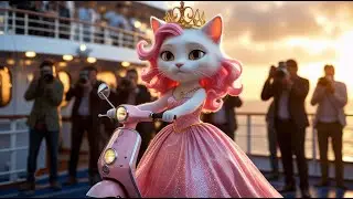 Cute Kitten Apply Makeup💄🐱for the First Time | Ai cat story  #aicatvideo #catshorts #aicat#CatLovers
