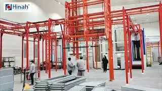 Electrical control cabinet Powder coating line with Auxiliary loading and unloading system