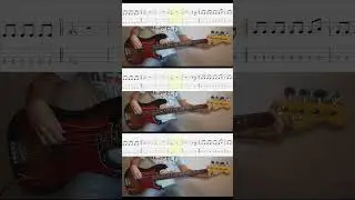 Кино - Мама, мы все тяжело больны (Bass shorts 8 Tabs) #basstabs #basscover #bassplayer #shorts