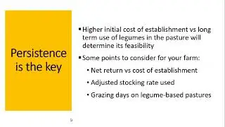 Integrating legumes into forage system by Dr. Liliane Silva