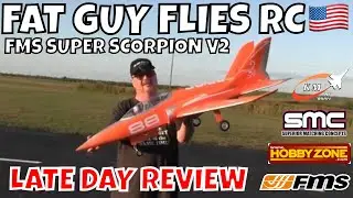 FMS SUPER SCORPION V2 LATE DAY REVIEW by FGFRC #aviation #rcjets #rc